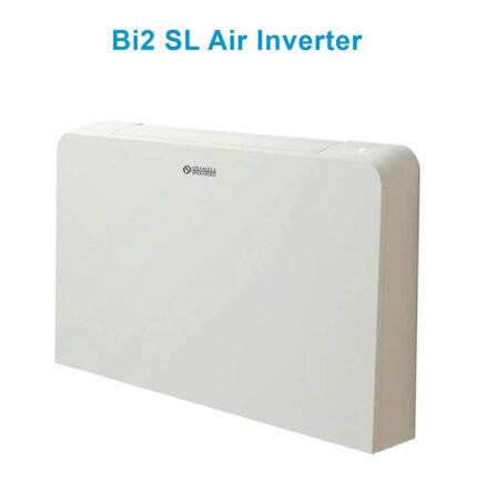 Moderne witte Ventiloconvector Fan Coil van OLIMPIA SPLENDID Inverter Model Bi2 SL AIR 200 met TR bediening.