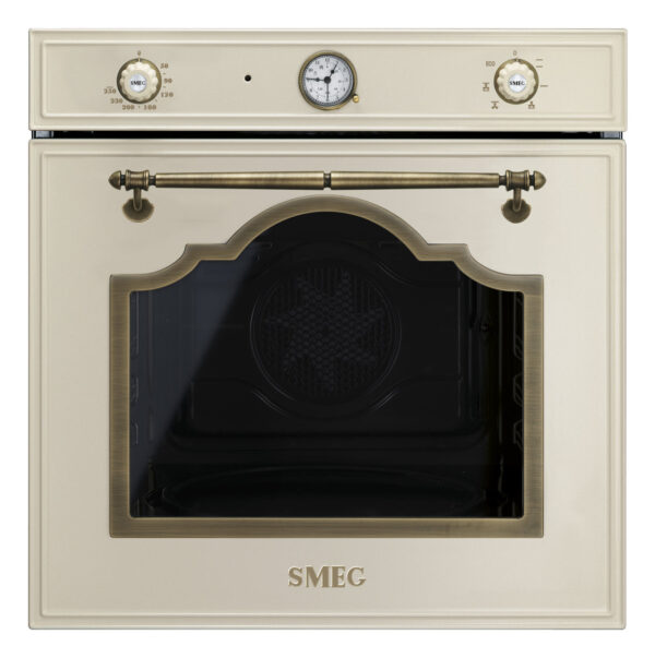 Inbouw oven Smeg SF700PO Cortina Klasse A (A59,2xL59,7xP54,8) Geventileerd Crème en Antiek Messing
