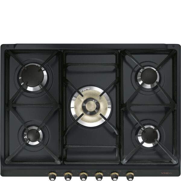 Gasfornuis Smeg SR775AO 5 branders (L68,5xP50) Geglazuurd Antraciet