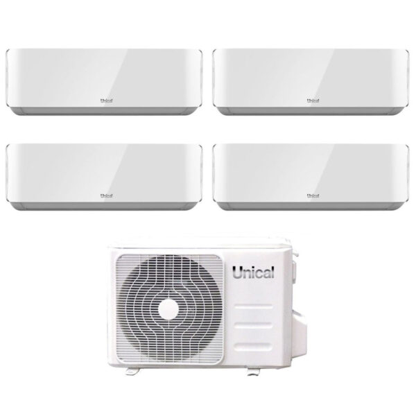 Airconditioner Unical Quadri Split Inverter serie AIR CRISTAL 10+13+13+18 met KMX4 36HE R-32 Geïntegreerde Wi-Fi Optioneel 10000+13000+13000+18000