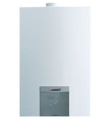 Krachtige Vaillant turboMAG Plus Laag NOx 15 lt MAG 155/1-5 RT aardgas warmtepomp met rookafvoerset.