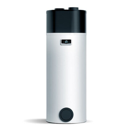 Krachtige Vaillant aroSTOR B 270/5 warmtepompboiler van 270 liter met gas R290 voor vloerinstallatie.