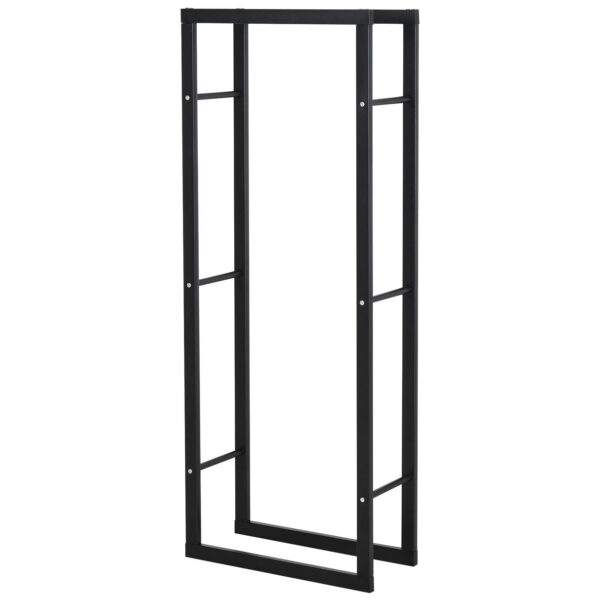 EASYCOMFORT Houten Plank Verticale Houtschuur Houten Ondersteuning Capaciteit 100kg Metaal 60×25×150cm