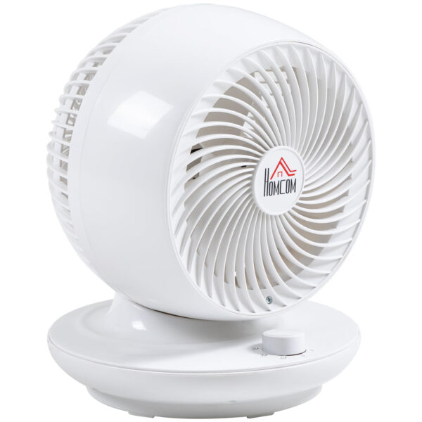 Easycomfort Table Fan 3 Speed, oscillation 70° and inclination 90°, 27x27x34cm, White and Black