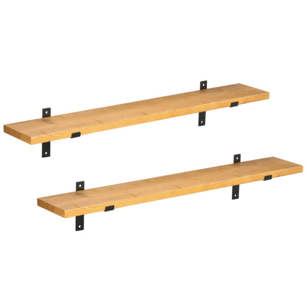 Easycomfort Set van 2 Wanden in Pino Hout 90x15x2,5, Bruin