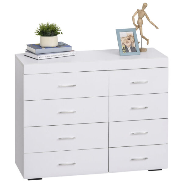 Easycomfort Mobiel met houten cassette voor kamer, keuken, badkamer 90×35×73cm Wit