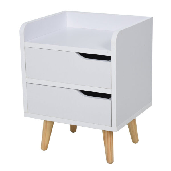 Easycomfort Comodino Ruimtebesparend dankzij modern design in zonder hout, kleine cassetteslaapkamer met 2 cassettes en schoenen in Pino-hout 33 x 28 x 42 cm