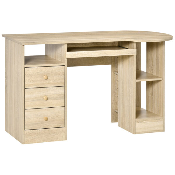 Easycomfort PC Bureau voor kantoor met tientallen, cassettes en touwtester, 125x60x74cm