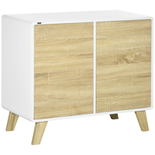 Easycomfort Mobile Multiuse with 2 Pressure Fronts and Adjustable Socks in Wood, 80x40x70cm, White and Quartz