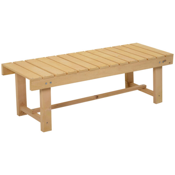 EASYCOMFORT Waterproof Outdoor Bench 2 Seats in For Wood 110x38x35cm