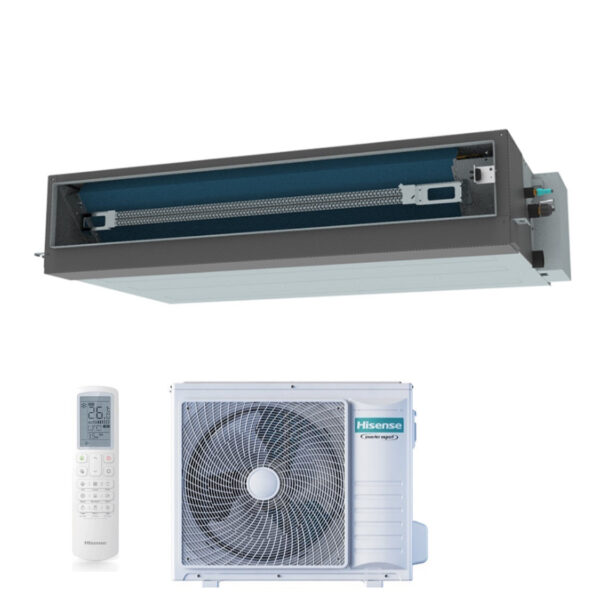 Hisense Ducted Inverter Air Conditioning SUPER series 36000 Btu AUD105UX4REH8 + AUW105U4RK7 R-32 Optional Wi-Fi Class A++/A+ with Remote Control and Wired Control as standard
