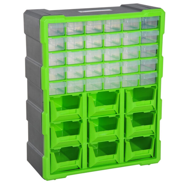 EASYCOMFORT Chest of Drawers Box for Small Parts Accessories Green 38x16x47.5cm
