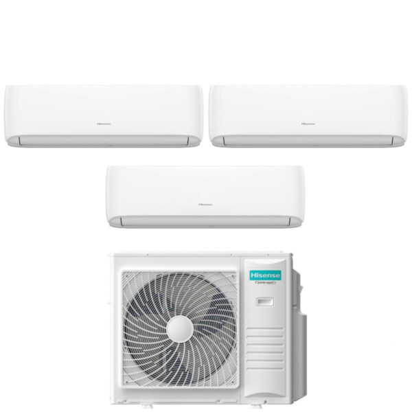 Hisense Trial Split Inverter Airconditioner HI-COMFORT 9+9+18 serie met 4AMW105U4RAA R-32 Geïntegreerde Wi-Fi 9000+9000+18000 - Nieuw