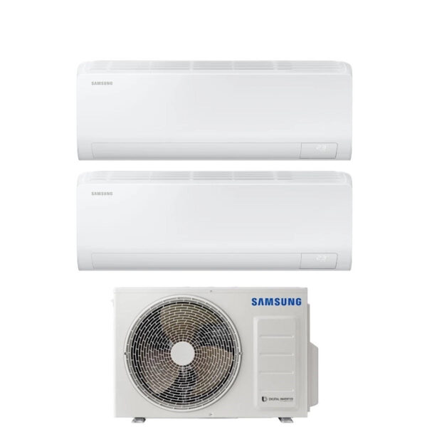Samsung Dual Split Inverter Airconditioner CEBU serie 7+18 btu met AJ050TXJ2KG R-32 Geïntegreerde Wi-Fi 7000+18000 - Nieuw