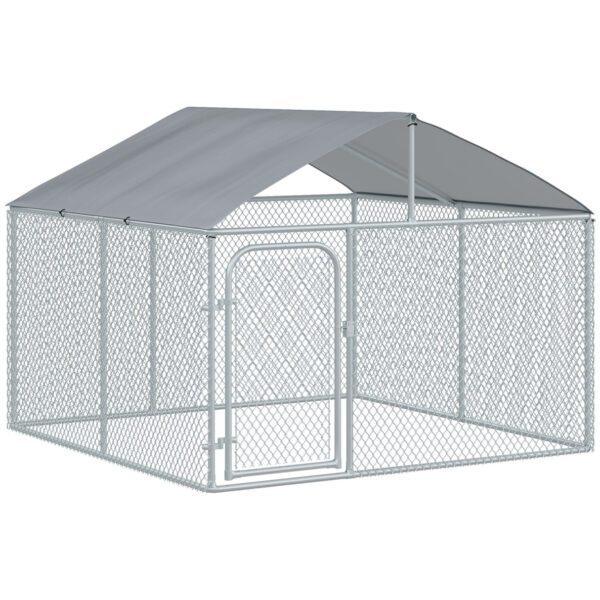 EASYCOMFORT Outdoor Fence for Dogs and Pets with Waterproof Cover, 230x230x175 cm