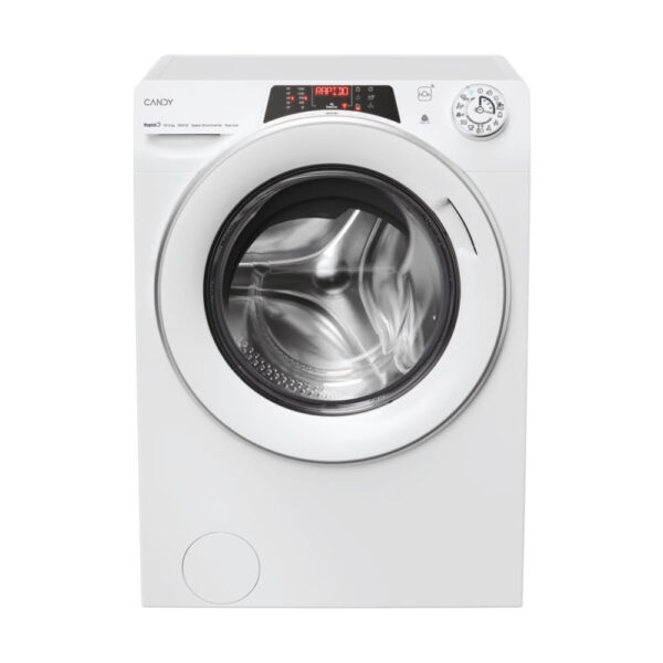 Candy Washer RapidÓ ROW51066DWMST-S 10 kg gecombineerde cyclus klasse D 1500 draaiuren (A85xL60xP51) Wi-Fi + BLE-app hOn stoomfunctie
