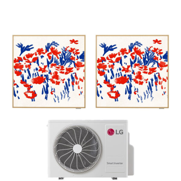LG Dual Split Inverter Air Conditioner ARTCOOL GALLERY 9+12 series with MU2R17 R-32 Wi-Fi Optional 9000+12000