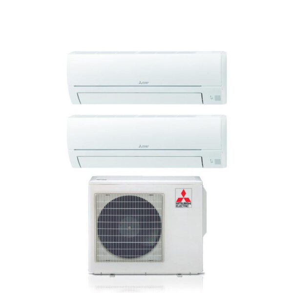 Airconditioner Mitsubishi Electric Dual Split Inverter Serie SMART MSZ-HR 15+15 met MXZ-3HA50VF R-32 Wi-Fi Optioneel 15000+15000