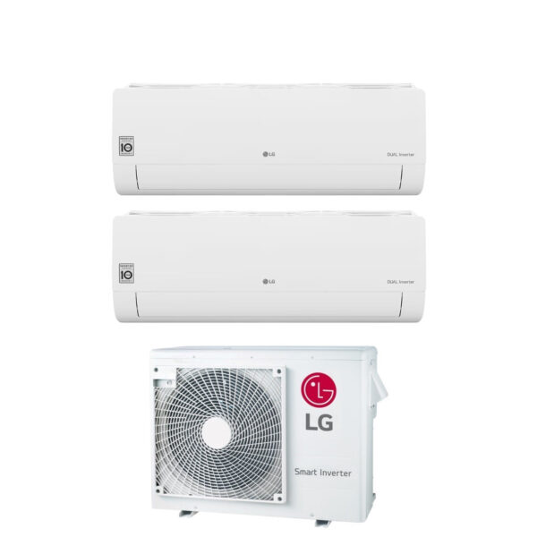 Air Conditioner LG Dual Split Inverter Series FREE SMART 7+12 with MU2R17 R-32 Integrated Wi-Fi 7000+12000