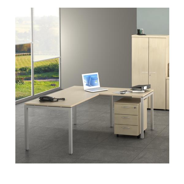 SCRIVANIA-GAMBA MET.160X80 FAGGIO