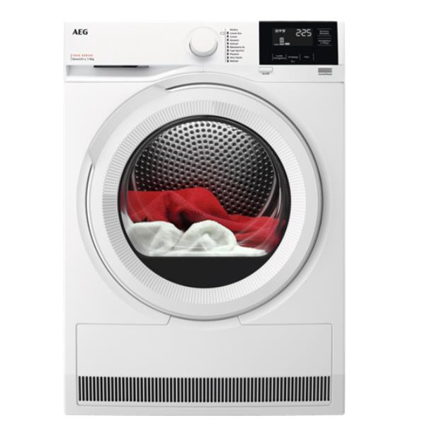 Warmtepompdroger 8 kg AEG TR7G81OW Serie 7000 SensiDry OkoFlow (A85xL59,6xD63,8) Klasse A++