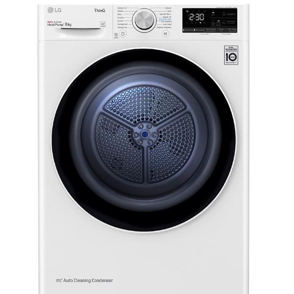 Slimme droger 8 kg LG RH80V3AV6N Eco Hybrid Klasse A++