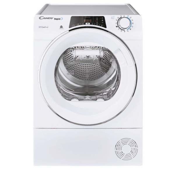 Quick Candy warmtepompdroger ROEH8A2TCEX-S 8 kg klasse A++ (A85xL59,6xP58,5) Snelle cyclus WiF+Ble-app hOn