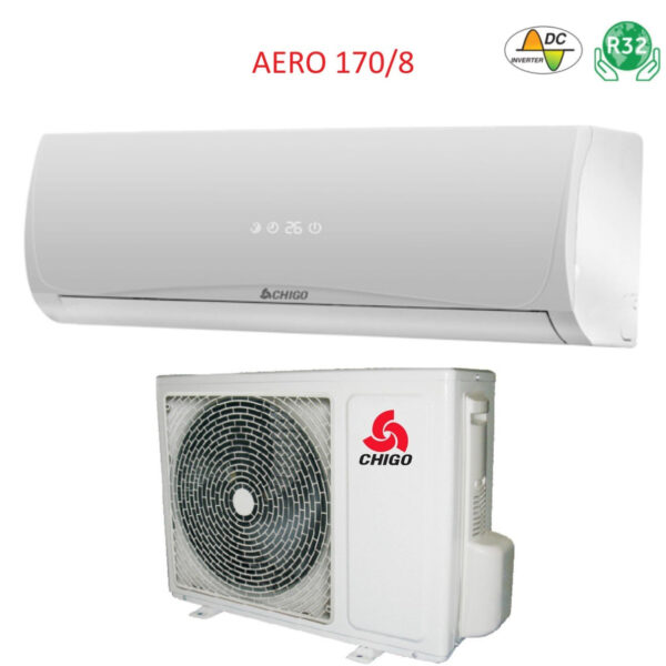 Chigo AERO 170/8 R-32 Airconditioner 24000 BTU A++ code. CS-61V3G-1H170AE2-W3