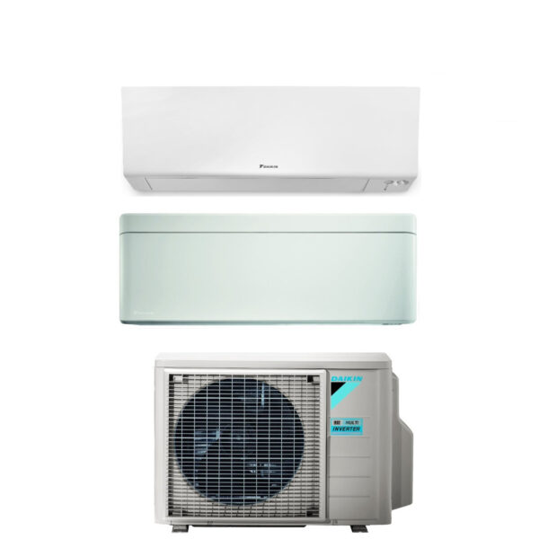 Daikin Bluevolution Dual Split Inverter Airconditioner FTXM/R-serie PERFERA WALL 7000 + STIJLVOL WIT 15000 met 2MXM50A R-32 Geïntegreerde Wi-Fi 7+15 Italiaanse garantie