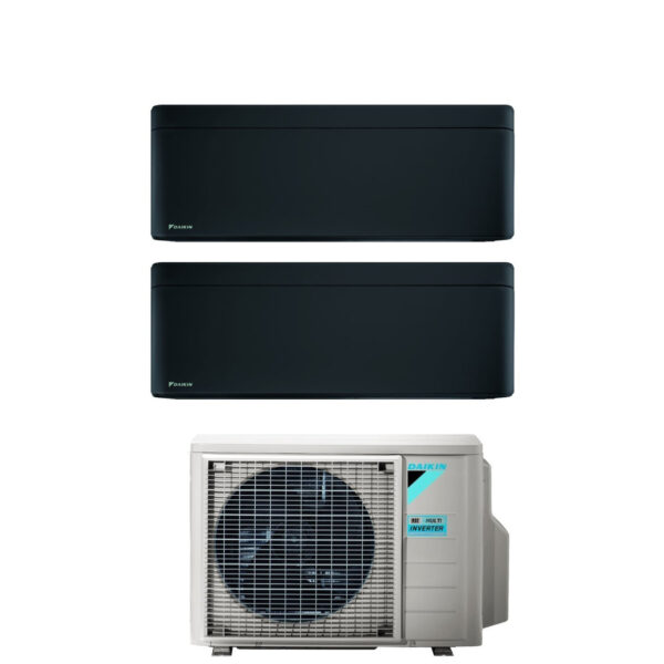 Air conditioner Daikin Bluevolution Dual Split Inverter Series STYLISH TOTAL BLACKWOOD 7+7 with 2MXM40A R-32 Wi-Fi Integrated 7000+7000 Color Black