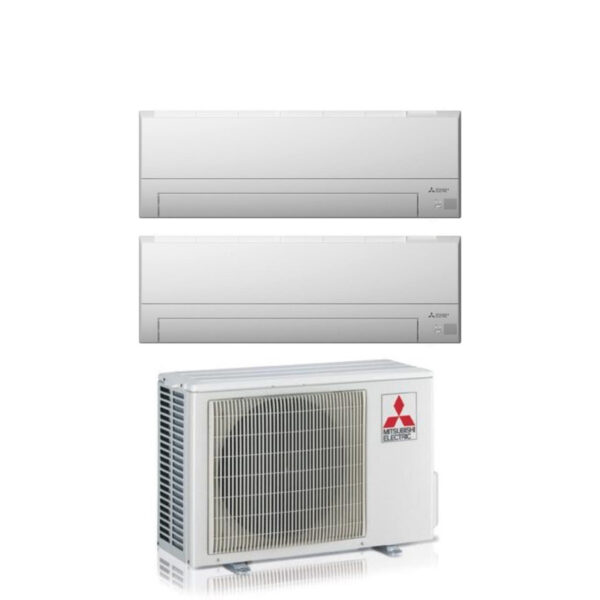 Mitsubishi Electric Dual Split Inverter Air Conditioner MSZ-BT 7+7 series with MXZ-2F42VF R-32 Integrated Wi-Fi 7000+7000