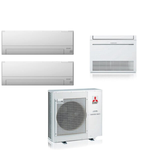 Mitsubishi Electric Trial Split Inverter Airconditioning MSZ-BT 9+9+MFZ-KT25 serie met MXZ-4F72VF R-32 9000+9000+MFZ-KT 9000
