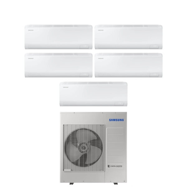 Airconditioner Samsung Penta Split Inverter Serie CEBU S2 7+7+7+7+9 met AJ100TXJ5KG R-32 Wi-Fi Geïntegreerd 7000+7000+7000+9000