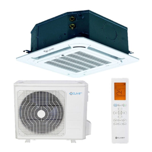 Cassette airconditioner 950x950 Clivet Inverter BOX2 serie 60000 btu Driefasig IA3-XY 160T compleet met R-32 A++/A+ rooster Wi-Fi Optioneel