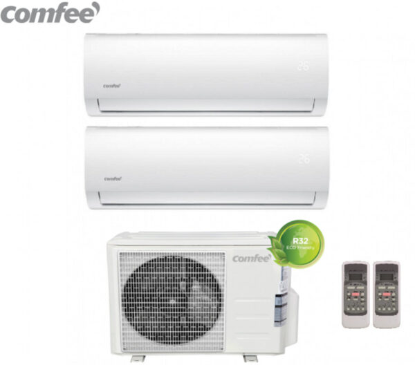 Comfee Dual Split Inverter Airconditioner SIRIUS 9+12 serie met 2E-18K R-32 9000+12000