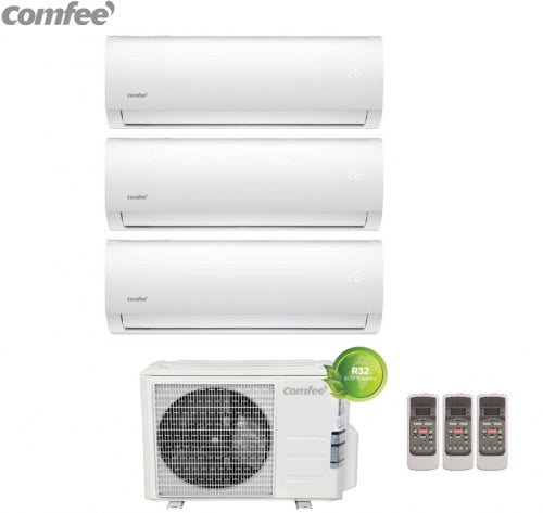 COMFEE TRIAL SPLIT INVERTER AIRCONDITIONER SIRIUS 9+9+9 serie met 3E-27K R-32 9000+9000