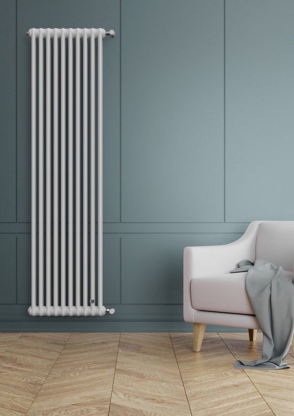 Complete battery Radiator Tubular multi-column steel radiator DL radiators De Longhi 2 Columns from 3 to 20 elements Height 2000 mm center distance 1930 complete with caps and reductions 20 elements h. 2000