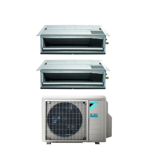Daikin Bluevolution Dual Split Ducted Inverter Air Conditioner FDXM-F9 9+12 series with 2MXM50A R-32 Wi-Fi Optional 9000+12000 Italian Warranty