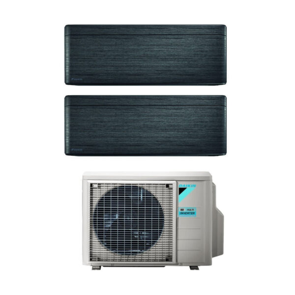 Airconditioner Daikin Bluevolution Dual Split Inverter-serie STIJLVOL ECHT ZWART HOUT 7+15 met 2MXM50A R-32 Wi-Fi Geïntegreerd 7000+15000 Kleur Hout Zwart