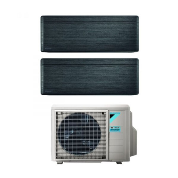 Air Conditioner Daikin Bluevolution Dual Split Inverter Series STYLISH REAL BLACKWOOD 9+12 with 2MXM50A R-32 Wi-Fi Integrated 9000+12000 Color Wood Black