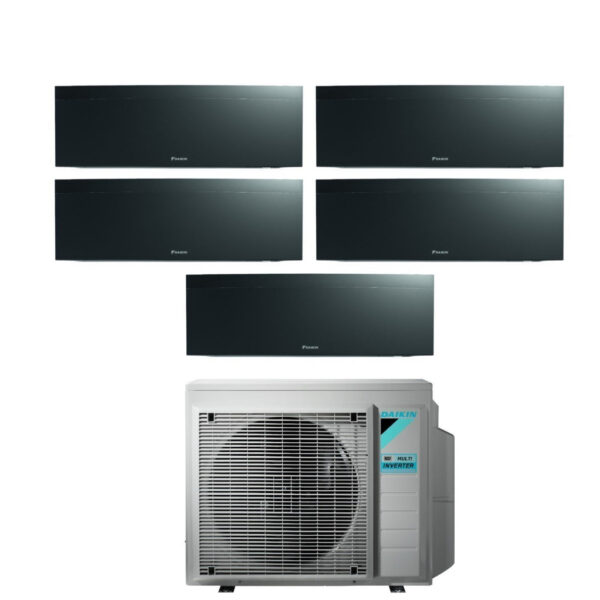 Airconditioner Daikin Bluevolution Penta Split Inverter-serie EMURA BLACK III 9+9+12+12+12+12 met 5MXM90N R-32 Wi-Fi Geïntegreerd 9000+9000+12000+12000+12000 Kleur Zwart