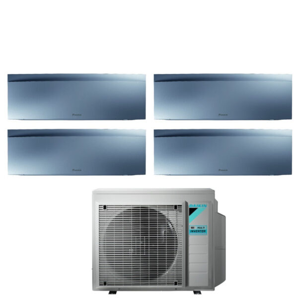 Daikin Bluevolution Air Conditioner Split Inverter Panels EMURA SILVER III series 7+9+9+9+9 with 4MXM68N R-32 Integrated Wi-Fi 7000+9000+9000+9000 Silver Color - Italian Warranty