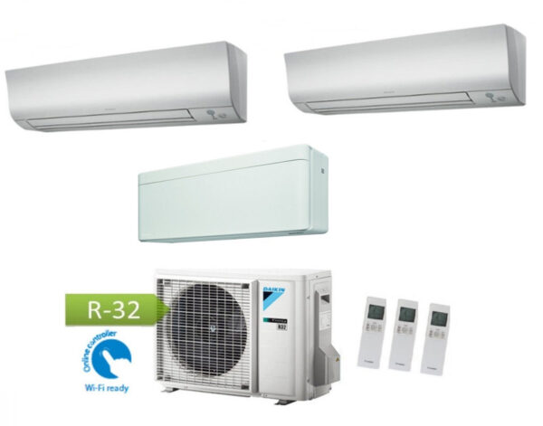 Air conditioner DAIKIN Bluevolution TRIAL SPLIT Inverter Series FTXN Perfera 9000 + FTXN Perfera 9000 + Stylish 12000 with 3MXM52M R-32 Wi-Fi 9+9+12 - NEW