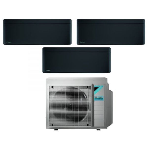 Daikin Bluevolution Trial Split Inverter Airconditioner STIJLVOL ZWART 7+9+15 serie met 3MXM52N R-32 Geïntegreerde Wi-Fi 7000+9000+15000 Zwarte kleur - Italiaanse garantie