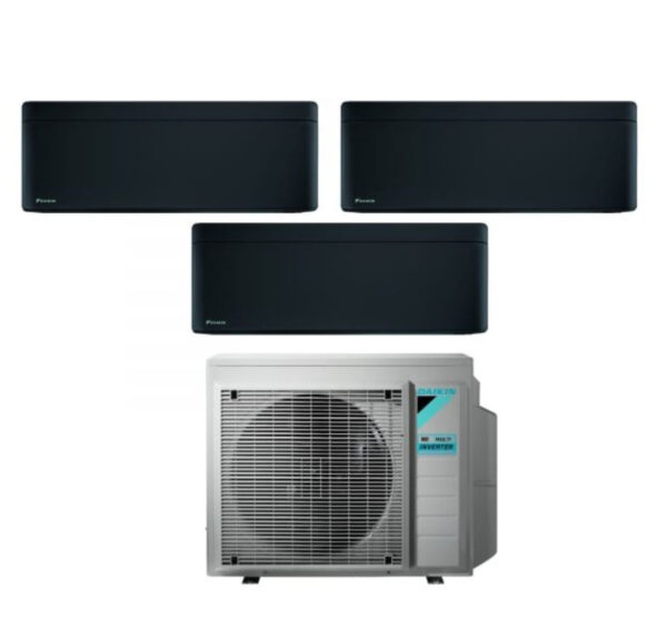 Daikin Bluevolution Trial Split Inverter Airconditioner STIJLVOL ZWART 9+9+9 serie met 3MXM52N R-32 Geïntegreerde Wi-Fi 9000+9000+9000 Zwarte Kleur - Italiaanse Garantie