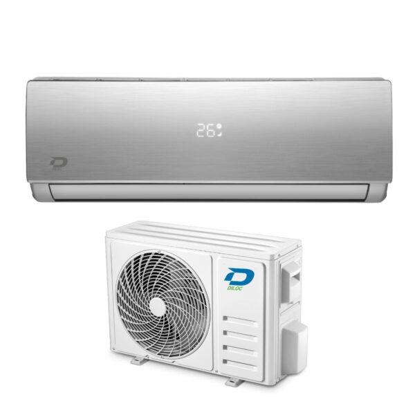 Airconditioner Diloc Inverter-serie JESSICA SILVER 18000 Btu D.JESSICA 18000SLV R-32 Wi-Fi Geïntegreerd Zilver Klasse A+A