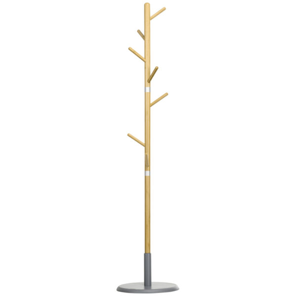 Easycomfort Land Appliances for MDF and Bamboo Entrance with 8 Handles and Round Base in MDF, Ø37.8x175.6 cm