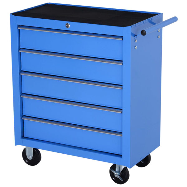 EASYCOMFORT Workshop Trolley with 5 Drawers for Work Tools 67.5x33x77cm