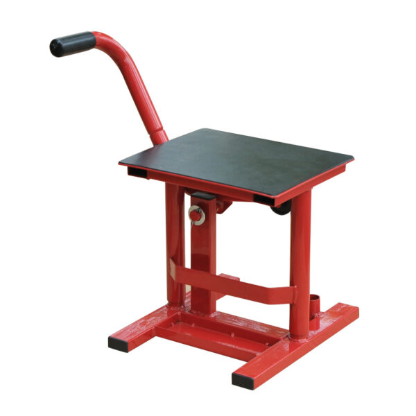 EASYCOMFORT Motorcycle Lifting Stand Adjustable Height in Steel, Red, 28x34x30-40cm