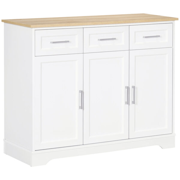 EasyComfort Modern Belief in MDF and Truck with Adjustable Rope, 3 Cassettes and 3 Front, 101x39x82 cm, White